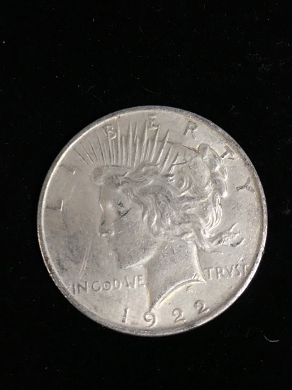 1922 United States Peace Silver Dollar - 90% Silver Coin