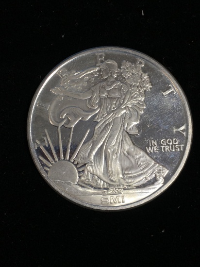 1 Troy Ounce .999 Fine Silver SMI United States Walking Liberty Bullion Round Coin