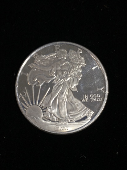 1 Troy Ounce .999 Fine Silver SMI United States Walking Liberty Bullion Round Coin