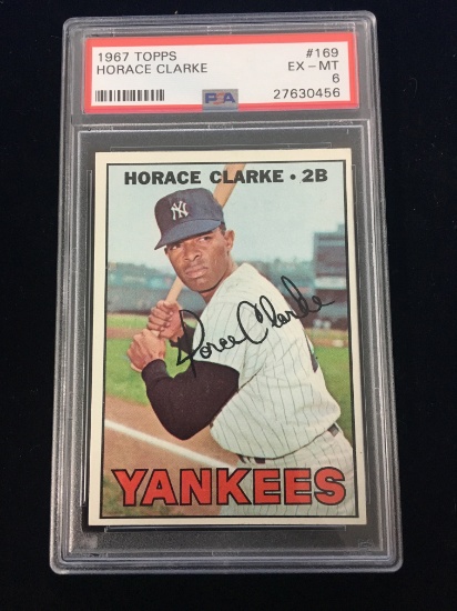 PSA Graded 1967 Topps Horace Clark Yankees Baseball Card - 6