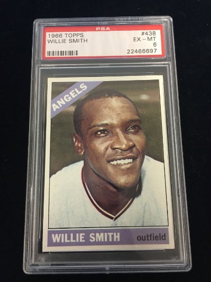 PSA Graded 1966 Topps Willie Smith Angels Baseball Card