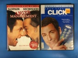 2 Movie Lot - ADAM SANDLER - Anger Management & Click DVD
