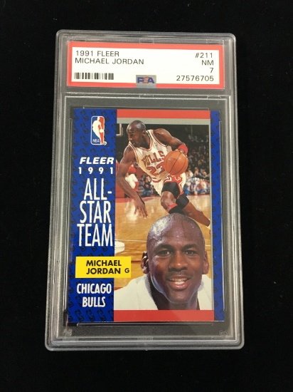 PSA Graded 1991 Fleer All-Star Michael Jordan Bulls Basketball Card