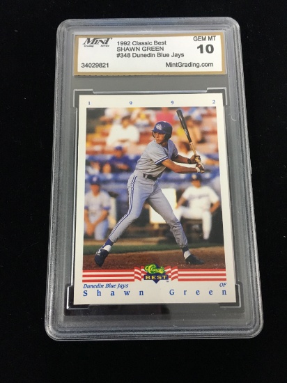 MINT Graded 1992 Classic Best Shawn Green Rookie Baseball Minor League Card - Gem Mint 10