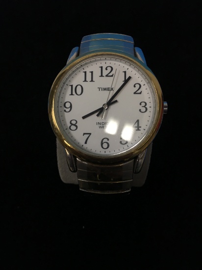 Timex Indiglo Two Tone Gold & Silver Tone Watch with Flexible 2 Tone Band