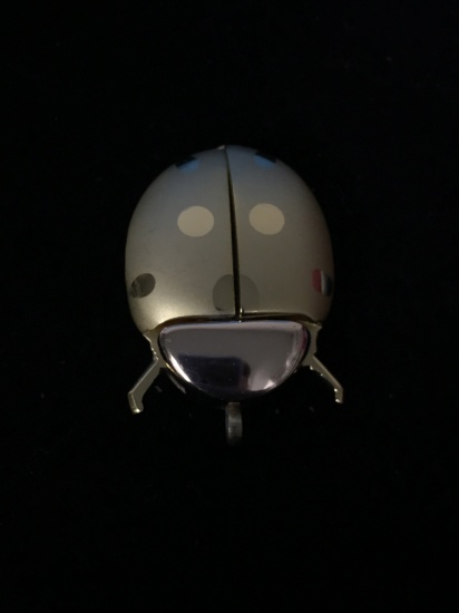 Jufrex Women's Lady Bug Pendant Gold Tone Pendant Watch - Unique