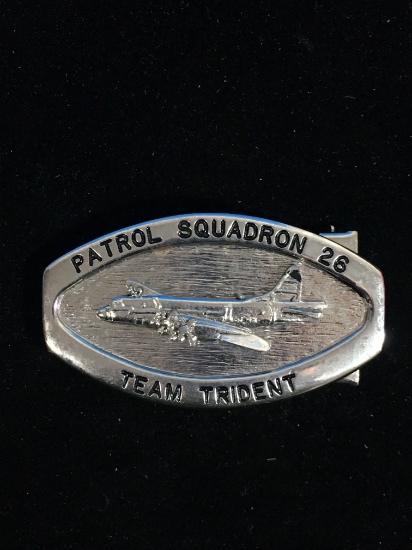 United States Navy Patrol Squadron 25 Team Trident Belt Buckle