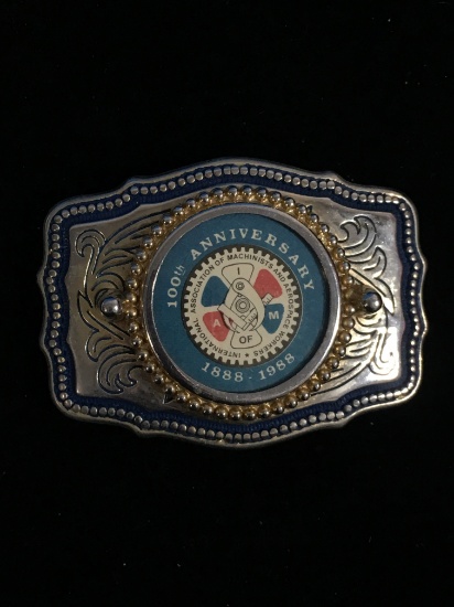 Vintage 1988 Int'l Association of Machinists & Aerospace Workers Belt Buckle - RARE