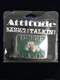 BRAND NEW IN PACKAGE John Deere Brass & Enamel Belt Buckle - Attitude Buckles