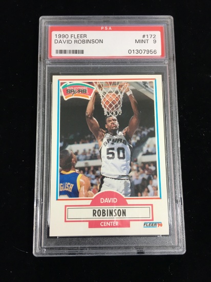 PSA Graded 1990 Fleer David Robinson Spurs Basketball Card