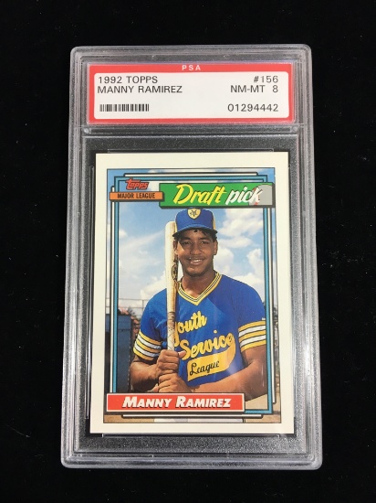 PSA Graded 1992 Topps Manny Ramirez Rookie Baseball Card