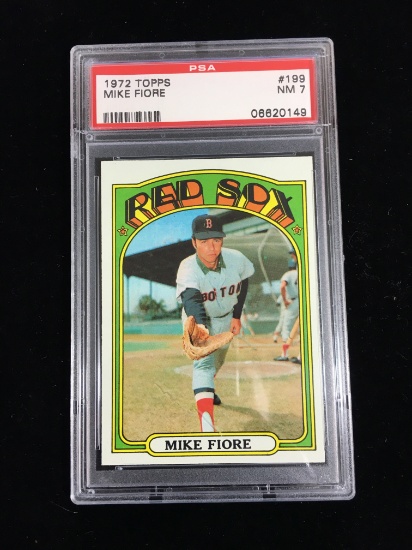 PSA Graded 1972 Topps Mike Fiore Red Sox Baseball Card