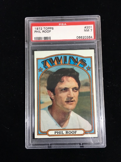 PSA Graded 1972 Topps Phil Roof Twins Baseball Card
