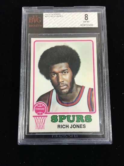 BVG Graded 1973-74 Topps Rich Jones Spurs Basketball Card