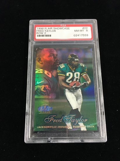 PSA Graded 1998 Flair Showcase Row 2 Fred Taylor Jaguars Rookie Football Card