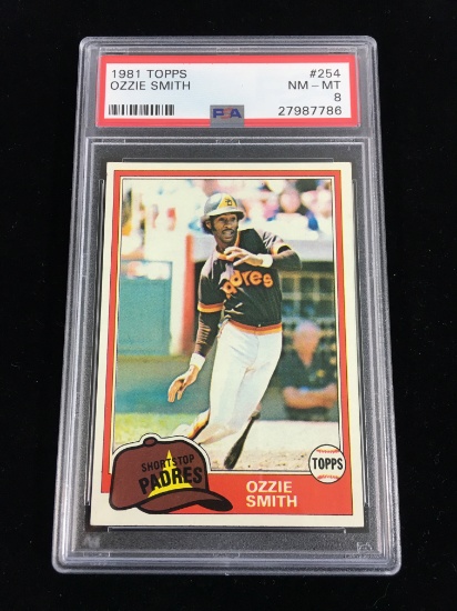 PSA Graded 1981 Topps Ozzie Smith Padres Baseball Card - Near Mint-Mint 8