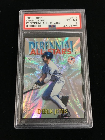 PSA Graded 2000 Topps Perennial All-Stars Derek Jeter Yankees Insert Baseball Card