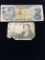 2 Count Lot of Vintage Foreign Currency Bill Notes