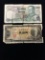 2 Count Lot of Vintage Foreign Currency Bill Notes