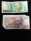 2 Count Lot of Vintage Foreign Currency Bill Notes