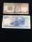 2 Count Lot of Vintage Foreign Currency Bill Notes