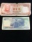 2 Count Lot of Vintage Foreign Currency Bill Notes