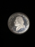 Thomas Jefferson Declaration of Independence 1 Ounce Solid Sterling Silver Bullion Round