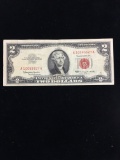 1963 United States $2 Red Seal Currency Bill Note