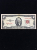 1953 United States $2 Red Seal Currency Bill Note