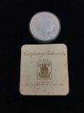 RARE 1978 10 Kwacha Malawi Sterling Silver 35 Gram Coin W/ Royal Mint COA
