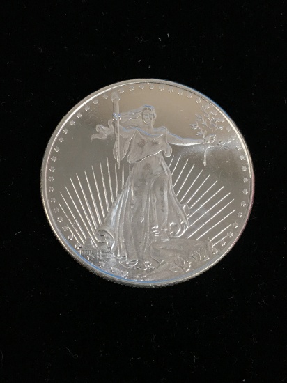 1 Troy Ounce .999 Fine Silver Lady Liberty Silver Bullion Round Coin