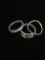 3 Sterling Silver Rings