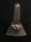 SU Sterling Silver Ring W/ Cabachon Amethyst - Size 10