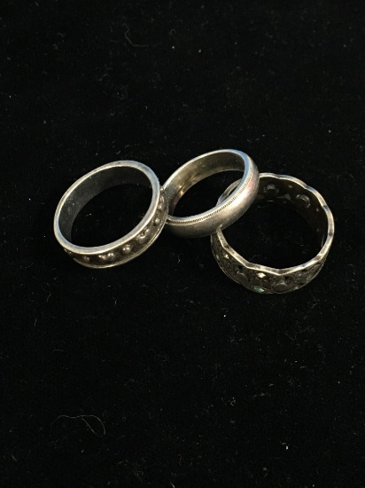 3 Sterling Silver Rings