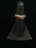 Sterling Silver & 12K Gold Leaf Ring - Size 5