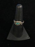 Bell Trading Company Sterling Silver & Turquoise Ring - Size 6.75