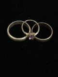 3 Sterling Silver Rings