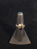 Old Pawn Native American Sterling Silver & Onyx Ring - Size 6