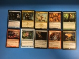 10 Count Lot Magic The Gathering Gold Symbol Rare Cards - ALL RARES