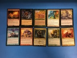 10 Count Lot Magic The Gathering Gold Symbol Rare Cards - ALL RARES