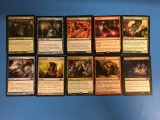 10 Count Lot Magic The Gathering Gold Symbol Rare Cards - ALL RARES