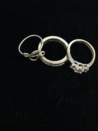 3 Sterling Silver Rings