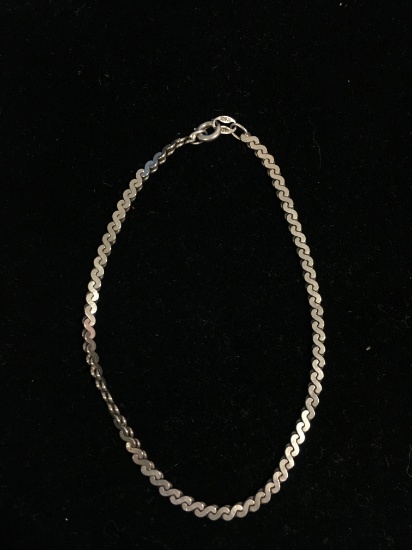 "S" Link Sterling Silver 7.5" Chain Bracelet