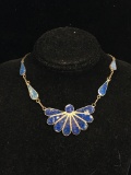 Old Pawn Native American Sterling Silver & Blue Lapis 16