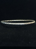 Twisted Sterling Silver Bangle Bracelet