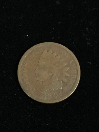 1891 United States Indian Head Penny Coin