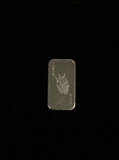 1 Gram .999 Fine Silver Joker Playing Card Silver Bullion Bar