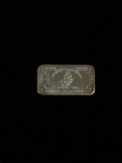 1 Gram .999 Fine Silver United States Sailing Ship Silver Bullion Bar