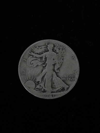 1941-S United States Walking Liberty Half Dollar - 90% Silver Coin