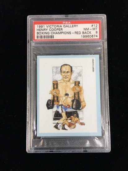 PSA Graded 1991 Victoria Gallery Henry Cooper Boxing Champions Card - NMMT 8